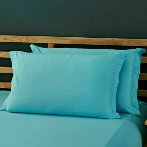 1 Paar Solid Kissenbezug 100% Baumwolle Bettwäsche Pillowslips Umschlag 48X74CM 