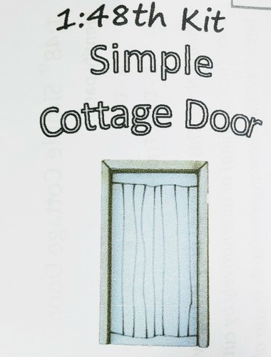 Quarter Scale Dollhouse Miniature Simple Cottage Door Kit 1:48 O Scale
