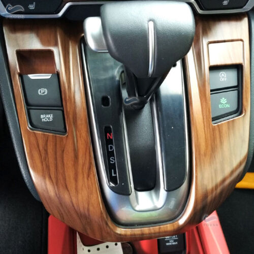 Peach Wood Grain Interior Gear Shift Panel Cover For Honda CRV CR-V 2017 2018
