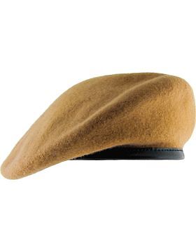 Light Tan with Leather Sweatband Size 7 7//8/" Unlined Beret BT-D15//12