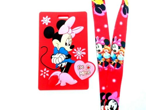 Disney Minnie Mouse Lanyard Neck Strap Silicone ID Holder