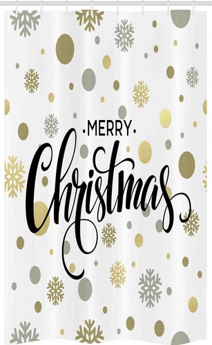 Merry Xmas Snowflake Weihnachten Schmaler Duschvorhang