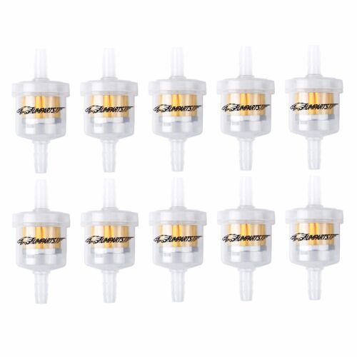 Motorcycle Scooter Gasoline Filter Clear Inline Gas Fuel 10pcs 1/4'' 6-7mm Hose 
