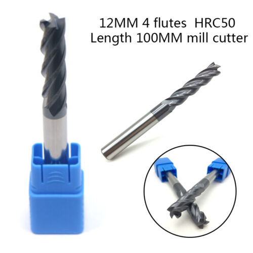 4 Flutes End Mill 12mm CNC Milling Cutter Metalworking Tungsten Carbide Bit Burr