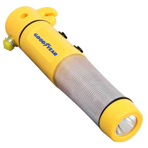 3 in 1 Emergency Beacon Torch Windscreen Glass Shatter Hammer Seat Belt Cutter