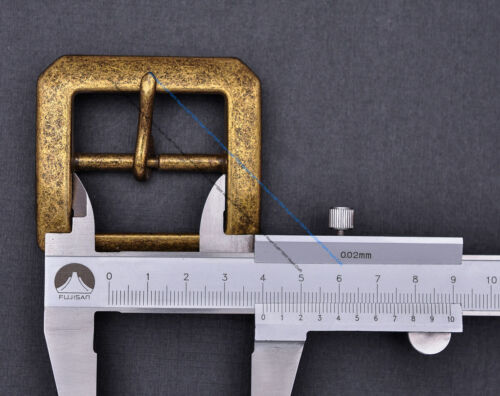 Details about  / Sturdy Brass Rectangular Center Bar Pin Belt Buckle Replacement Fit 40mm Strap