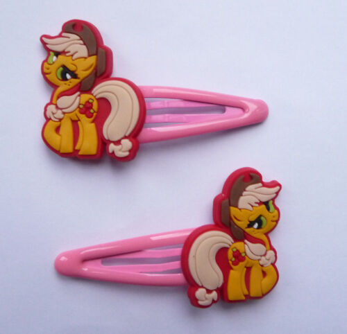 MY LITTLE PONY HAIR CLIPS 2 PAIRS SNAP CLIPS GIRLS Pinkie Party Bag filler NEW