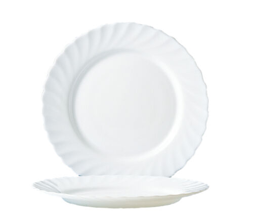 Arcoroc d6890 TRIANON Uni assiette plat 24,5 cm en Opal Verre blanc 6 St 