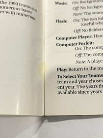 RBI 3 NES Instruction Booklet Manual Original Nintendo Baseball MLB Tengen