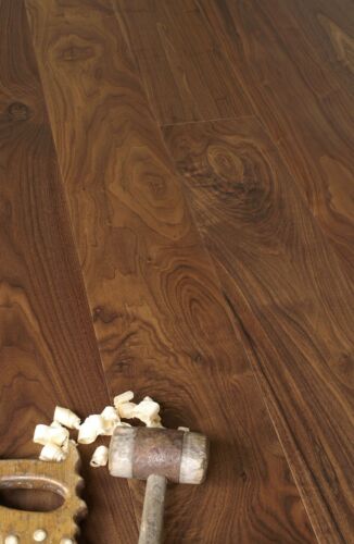 7" American Black Walnut Engineered Flooring Smooth UV Oiled Real Wood ECHW 