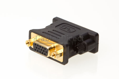 DVI I Male Dual Link To 24+5 VGA 15 Pins Female Adapter PC Monitor Video Laptop