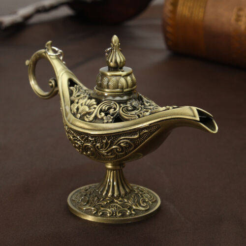 Aladin Lampe Magique Génie Brûleur D'encens Collection Maison Décor Alliage Zinc 