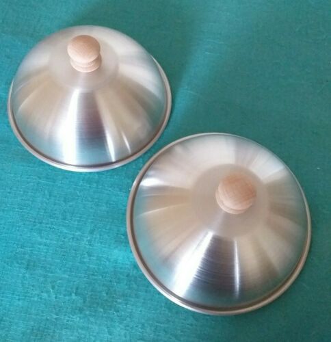 set of 2 Cheese Melting Dome Covers BBQ Burger Basting Lids 5.5in