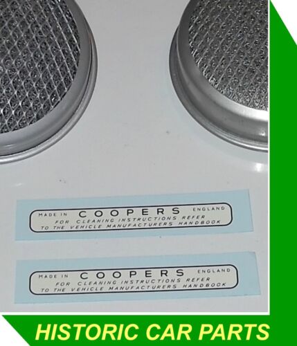 AIR FILTERS /"COOPERS/" LABEL for Austin Healey Sprite H1 1 1//8/" SU Carbs 1958-61