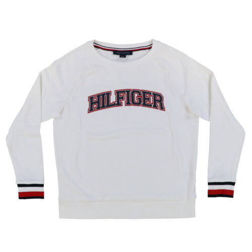 Tommy Hilfiger Femme Sweat-shirt Pullover Outerwear Col ras du cou Pull logo Neuf avec étiquette