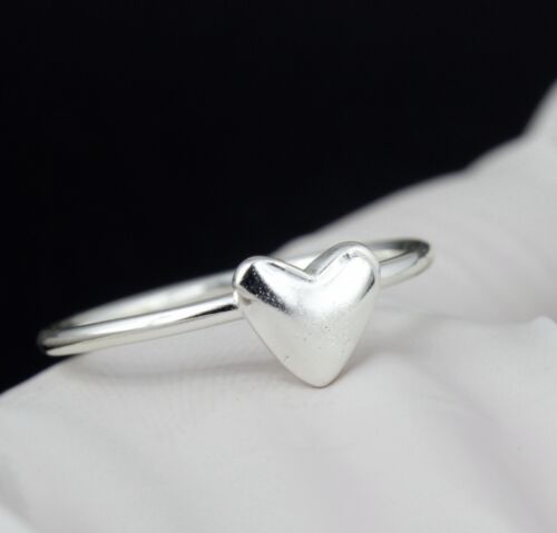 Details about  / Fashion Women 925 sterling silver Simple Heart Love Ring//Joint Ring 6-8