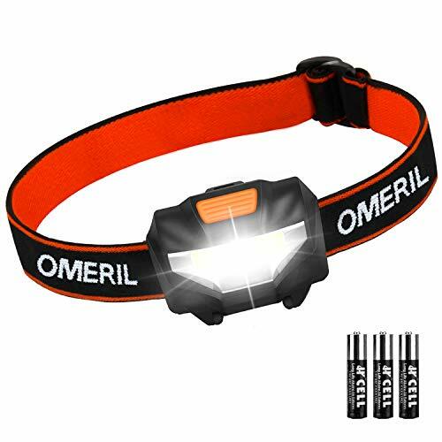 DEL Head Torch OmerIl Léger COB Projecteur avec 3 modes étanche IPX4...