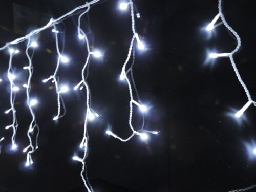 300 Eisregen Eiszapfen Lichterkette LED für Weihnachten kaltweiß IP44