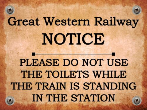Ne pas utiliser les toilettes alors que le train est en gare de salle de bain métal signe 123