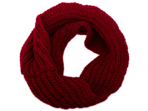 Men Women Wool Knit Winter Warm Cowl Neck Infinity Circle Scarf Shawl Xmas Gift 