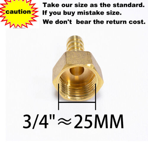 BSP Brass Female 1/8"-3/4" Thread Hose Connectors Barbed Connecting Hose tails 