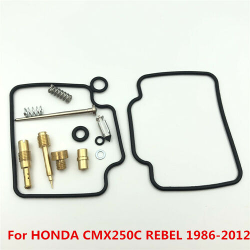 0201-318 For Honda Rebel 250 CMX250 C 1986-2012 Carburetor Repair Rebuild Kit 