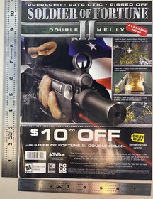 Soldier of Fortune II 2 Double Helix PC Sega Dreamcast 2002 Ad Art Print Poster
