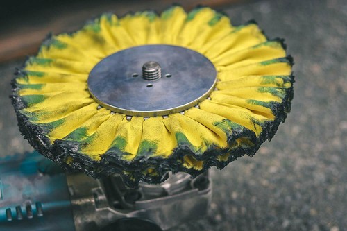 Buffing Wheel 10/" DIA X 5//8 Arbor 16 Ply Yellow Treat For Polishing Aluminum