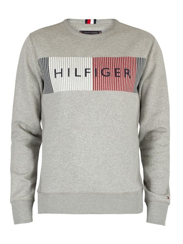 Tommy Hilfiger Men/'s Graphic Sweatshirt Grey