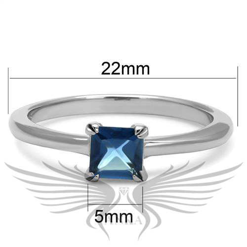 Brilliant 0.66ct Cushion Cut Blue Stone Engagement Ring 5 6 7 8 9 TK2979