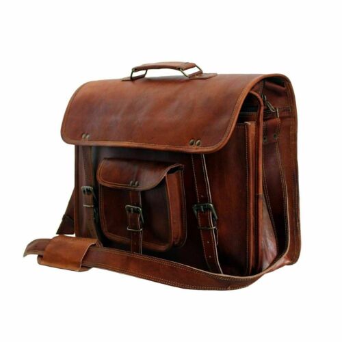 Leather MESSENGER bag for men shoulder bag Men/'s Laptop BRIEFCASE bag
