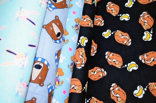 Soft Brushed 100/%Flannel Cotton 5 Designs 110 cm width