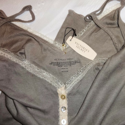 Victoria/'s Secret Night Sleep Shirt Tank Top Cami Gray Size M VS New Victoria