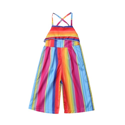 Toddler Kids Baby Girl Summer Romper Jumpsuit Harem Pants Clothes Outfit Sunsuit