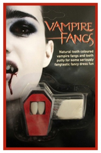 HALLOWEEN VAMPIRE FANGS CAPS TEETH PUTTY DRACULA HORROR FAKE BLOOD FACE MAKE UP
