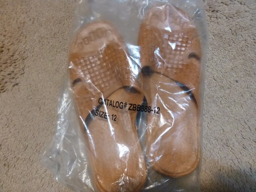 PRISON STYLE SHOWER SLIPPERS SIZE 12-LOT OF 6 PAIRS PRICE DROP!!