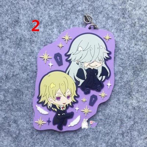 T201 anime Black Butler Book of the Atlantic rubber Keychain Key Ring big size