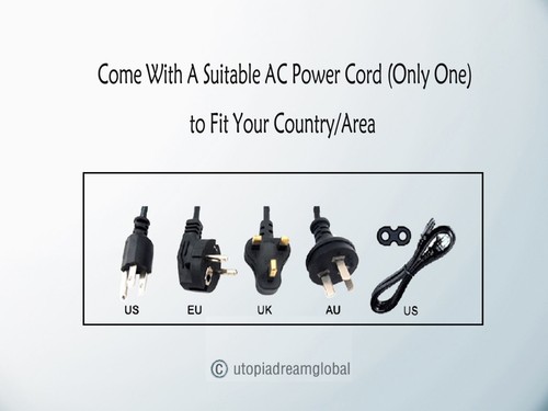 AC Power Cord For JVC Micro Component Theater System 2-Prong Outlet Plug Cable