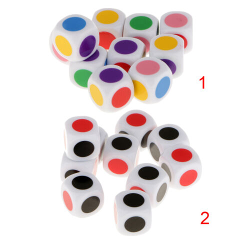 Kinder-Brettspiel Würfel 6 Farben Würfelt Tischspiele Lernspielzeug 16mm 10Stk 
