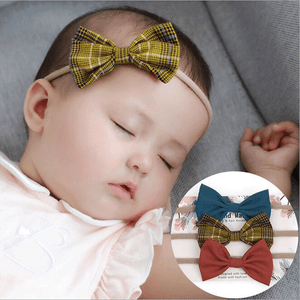 Bows Knot Hair Bow Baby Infant Kids Cotton Flower Soft Elastic Headband Hairband