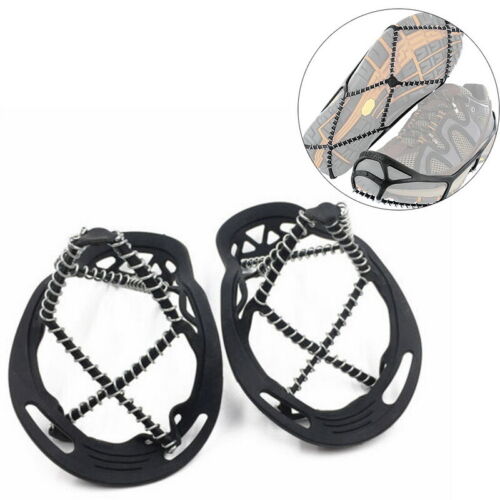 Details about   Shoe Snow Anti-Slip Ice Grippers for Boots Shoes Grips Spikes Crampons FA 