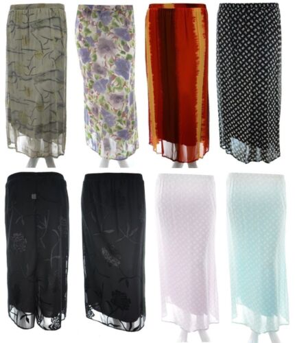 Damas Nuevo Talla 14-26 de largo Impreso lápiz Faldas Elástico En La Cintura Damas lamer 