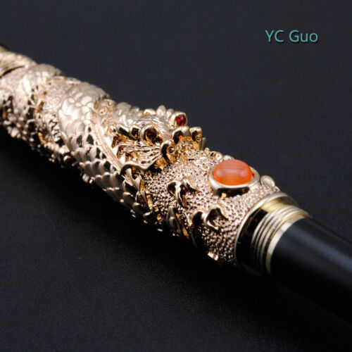 Jinhao Flying Dragon Fountain Pen Fine nib Golden Color