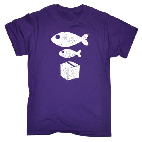Big Fish Little Fish Boîte en carton T-shirt Party Tee Top drôle cadeau d/'anniversaire