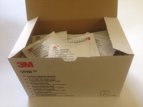 3M VHB Tape Surface Cleaner Sachets; box of 100