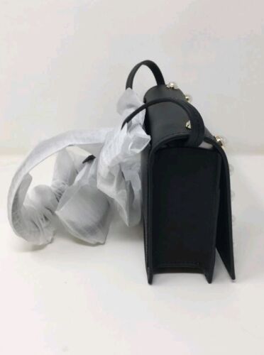 ZAC POSEN Earthette Mini Crossbody Bag with Faux Pearls Black 