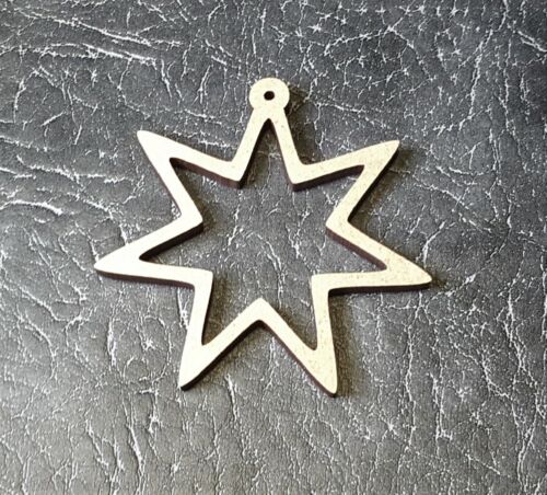 7 Point Star Babiole Pack de 4 MDF CRAFT Forme Modèle Arbre de Noël Décoration