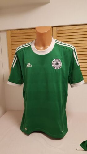 Allemagne Maillot Coupe du monde Adidas away XL 2012 écusson Jersey Shirt Vert Away camsieta
