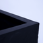 Blumenkübel Fiberglas Stein-Optik quadratisch 40x40x40cm elegant schwarz-matt.