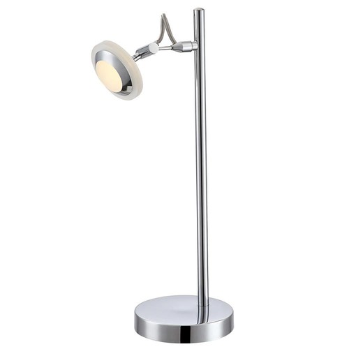 LED Beistell Tisch Lampe Design Lese Leuchte ALU Chrom Beleuchtung Wohn Zimmer